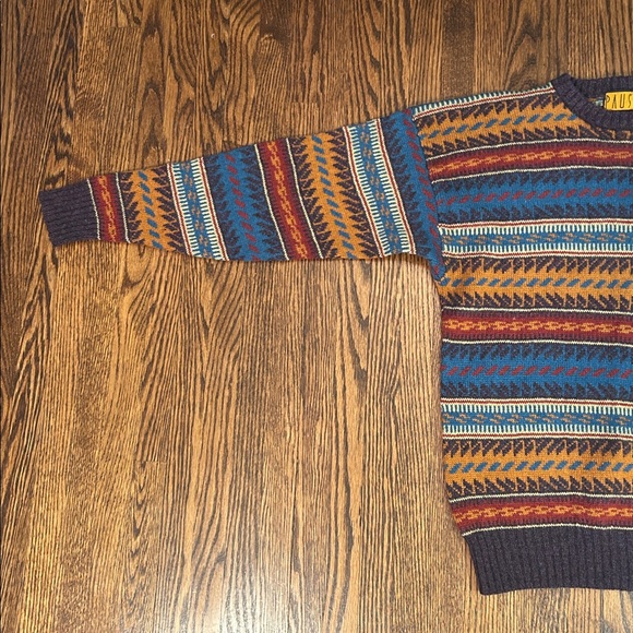 Vintage 90s Vibrant Knit Wool Sweater - Picture 5 of 10